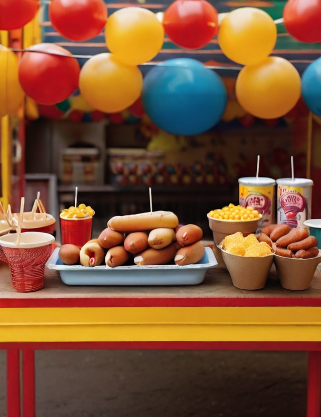 Hot dogs, corn dogs in a Carnival Staple