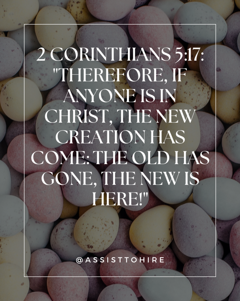 Therefore, if anyone is in Christ, the new creation has come: The old has gone, the new is here!