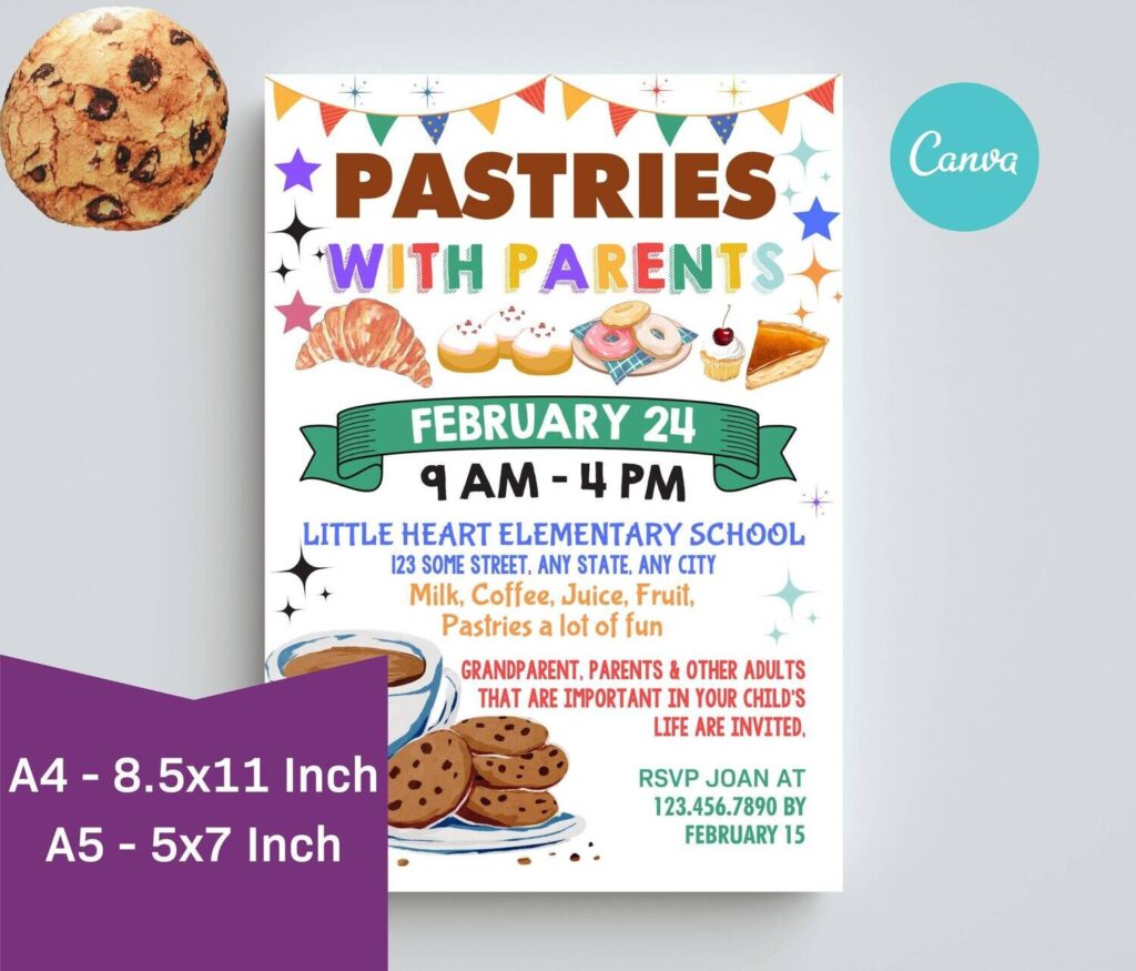 Pastries with Parents flyer