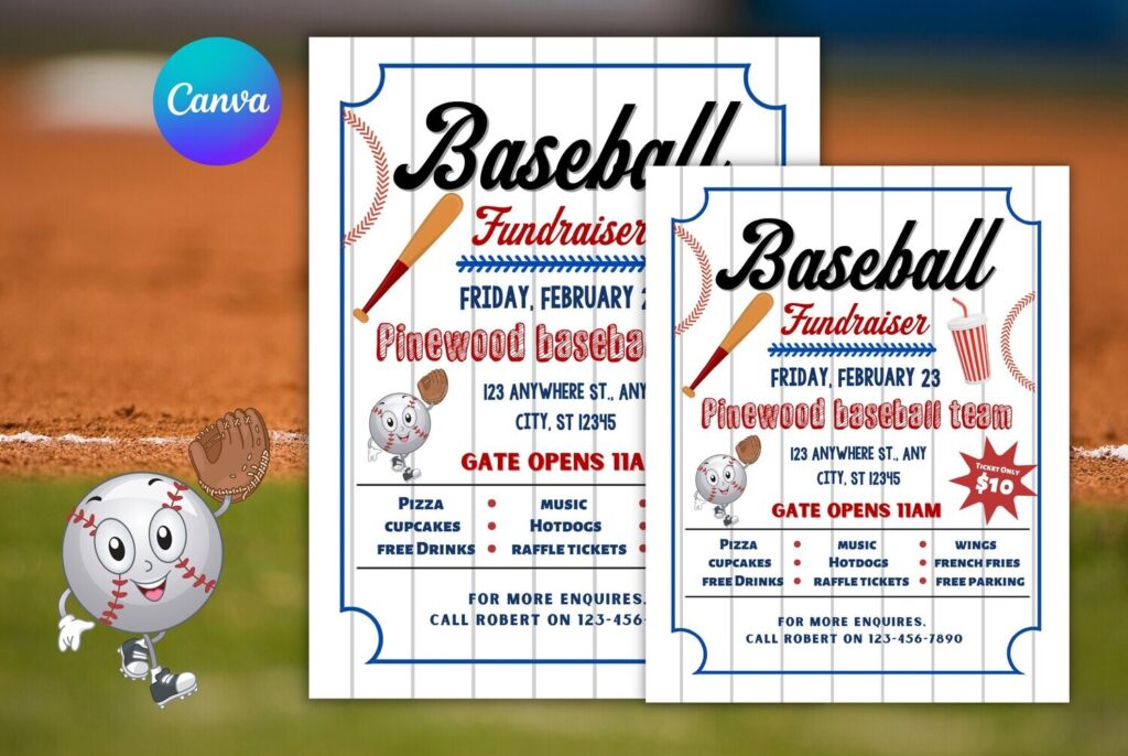 Baseball Fundraiser flyer