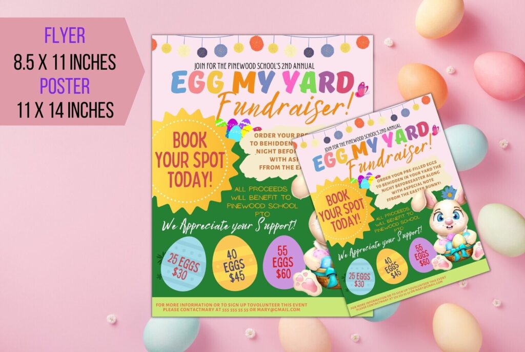 Editable Egg My Yard Fundraiser