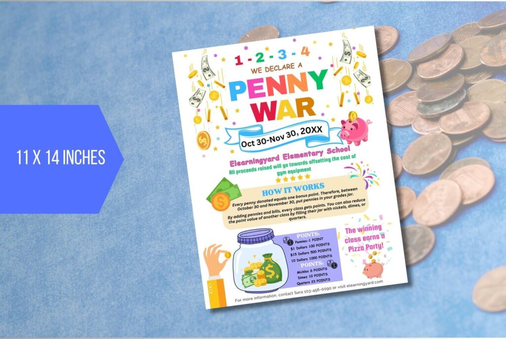 Customisable Editable Penny War flyer