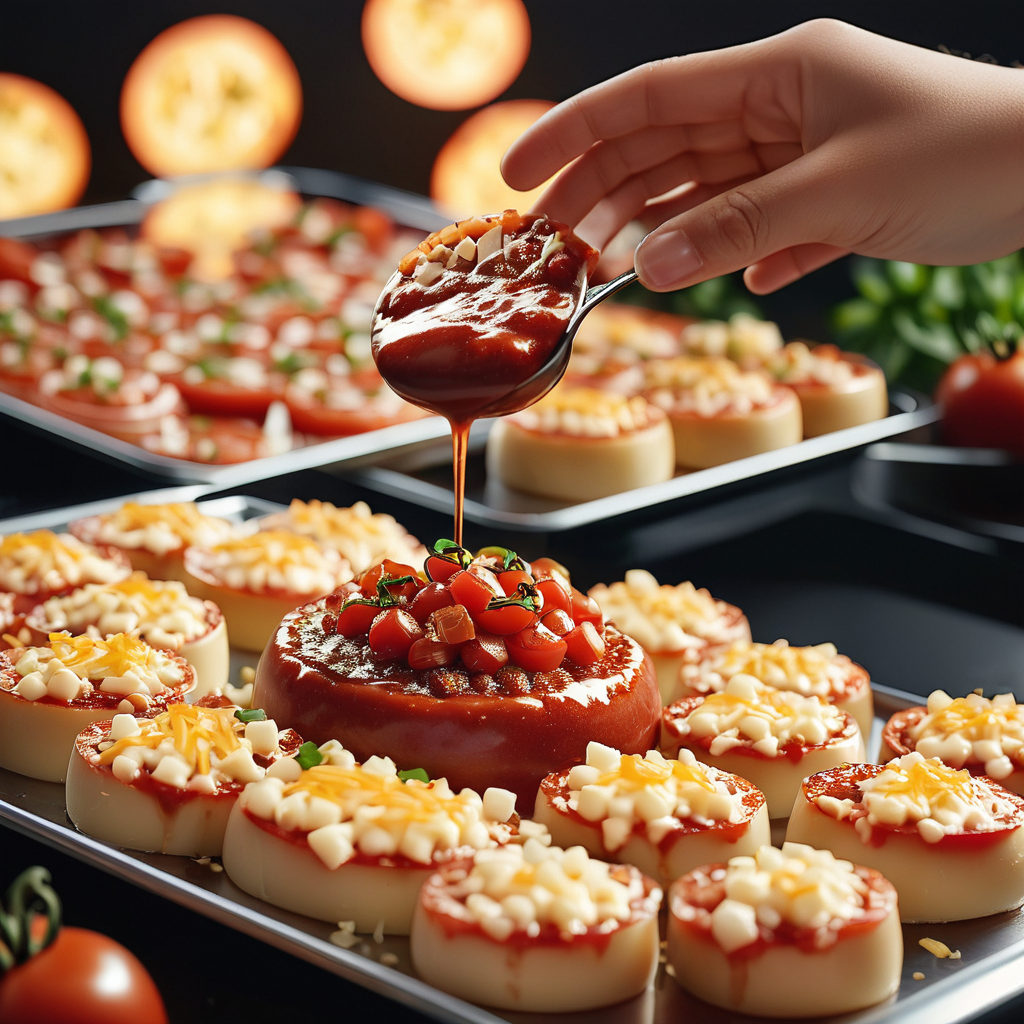 tomato topping sauce and cheese toppings