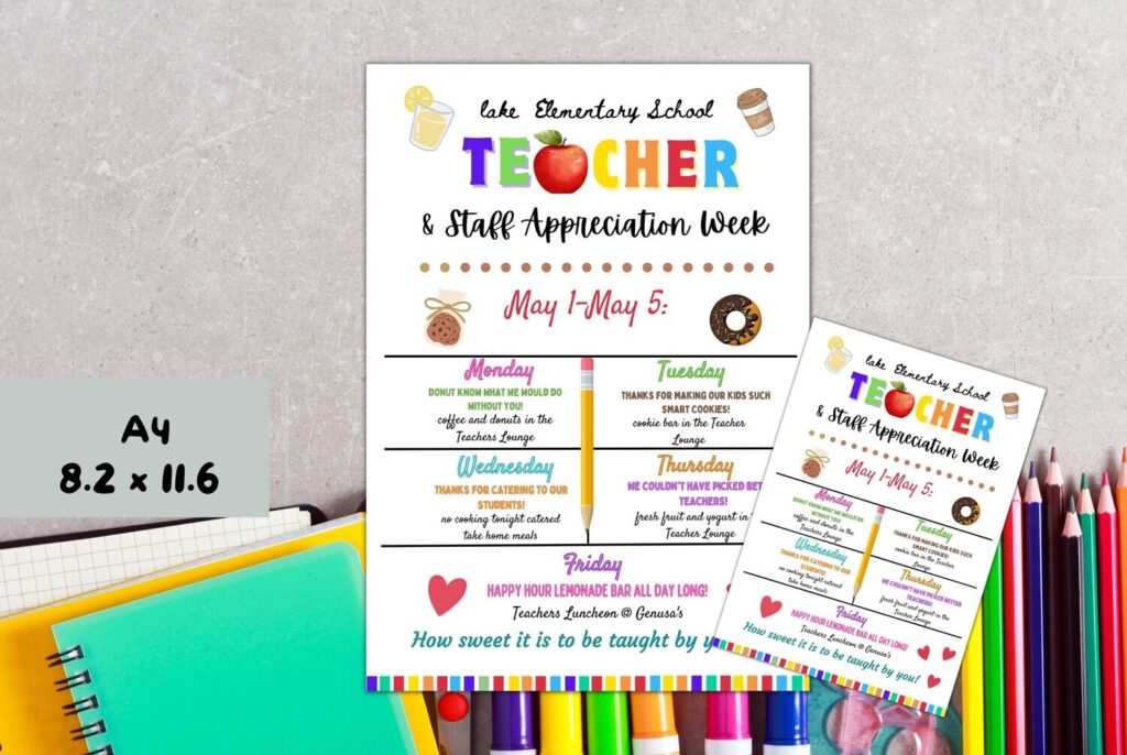 Customizable Teacher Appreciation Week Newsletter flyer