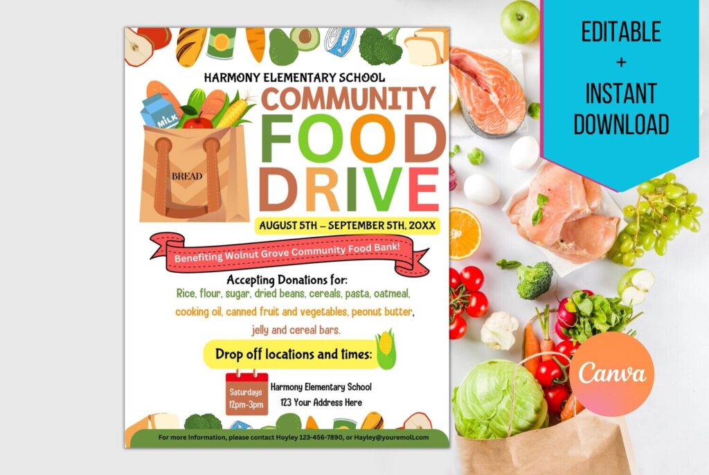 community Food Drive Flyer