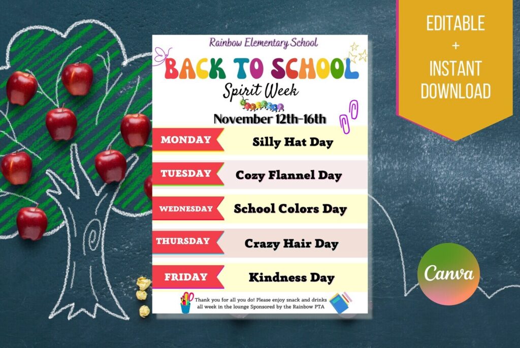 Editable Back to school flyer