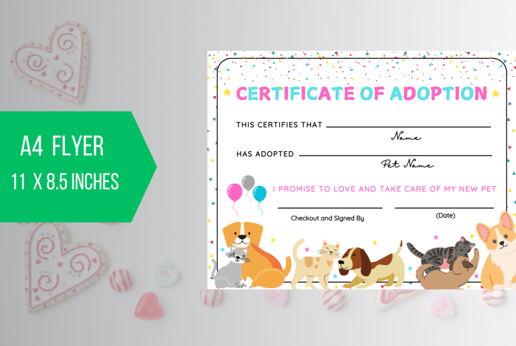 Certificate of Pet Adoption