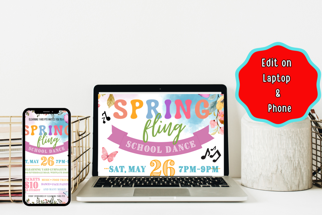 EDITABLE SPRING FLING TEMPLATE