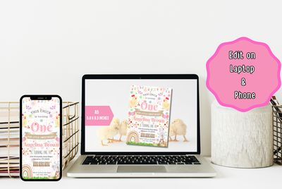 Customizable Invitation to a Chicken Birthday Party