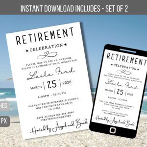 Editable Retirement Celebration Invite