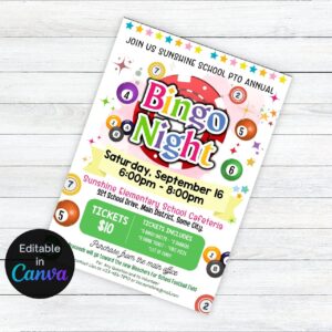 Editable Bingo Night Fundraiser Flyer