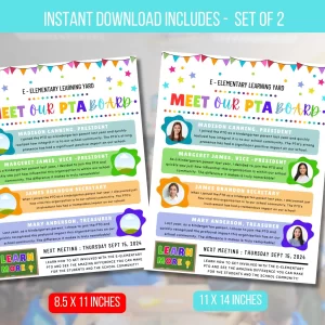 Editable Meet Our PTA Board Flyer
