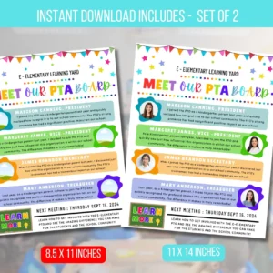 Editable Meet Our PTA Board Flyer