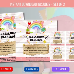 Printable Classroom Blessing Tag