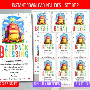 Editable Backpack Blessings Tag
