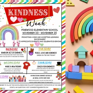 Editable Kindness Week Itinerary Flyer