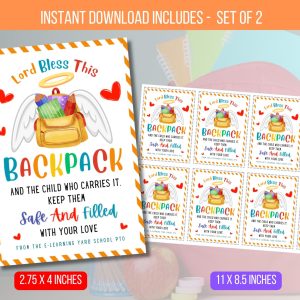 Editable Backpack Blessing Tag