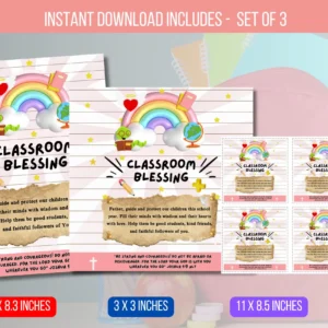 Printable Classroom Blessing Tag