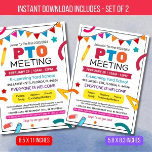 Editable PTA Meeting Handout Flyer