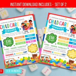 Editable Child Care Services Flyer