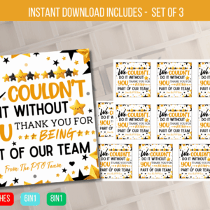 Editable We Couldn't Do It Without You Tag