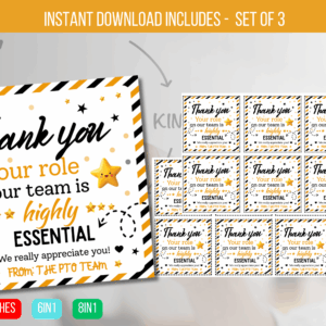 Editable Employee Appreciation Gift Tag