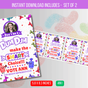 Editable Don't Be A Dum Dum Flyer