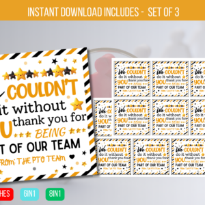 Editable We Couldn't Do It Without You Tag