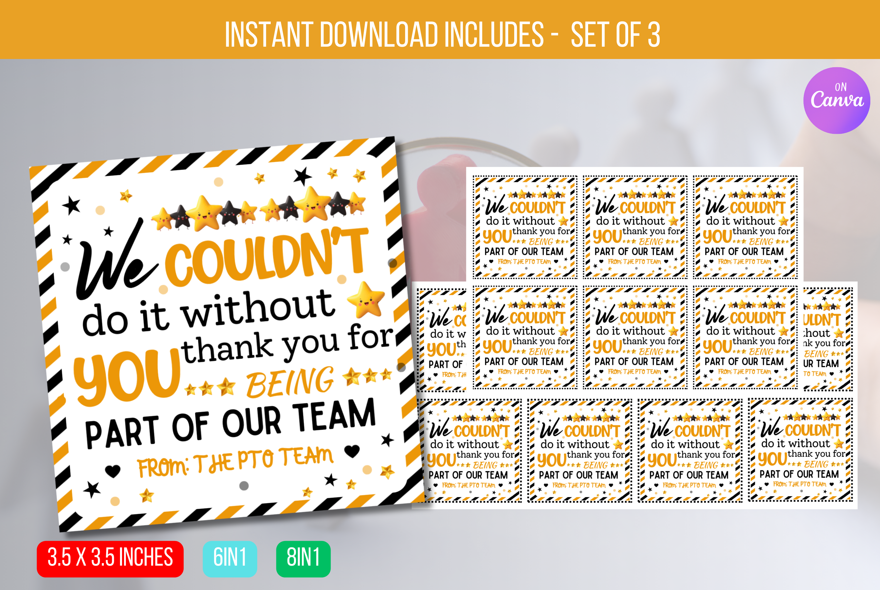 Editable We Couldn't Do It Without You Tag
