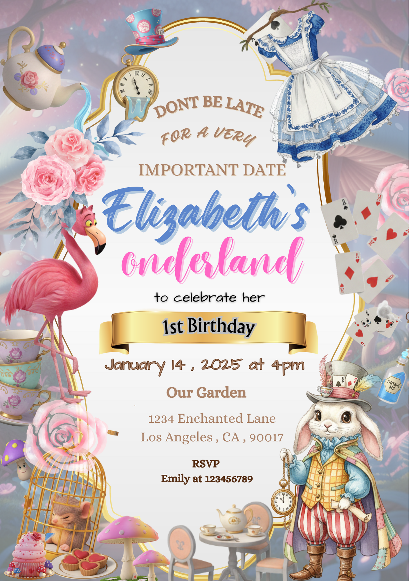 Onderland 1st Birthday Invitation