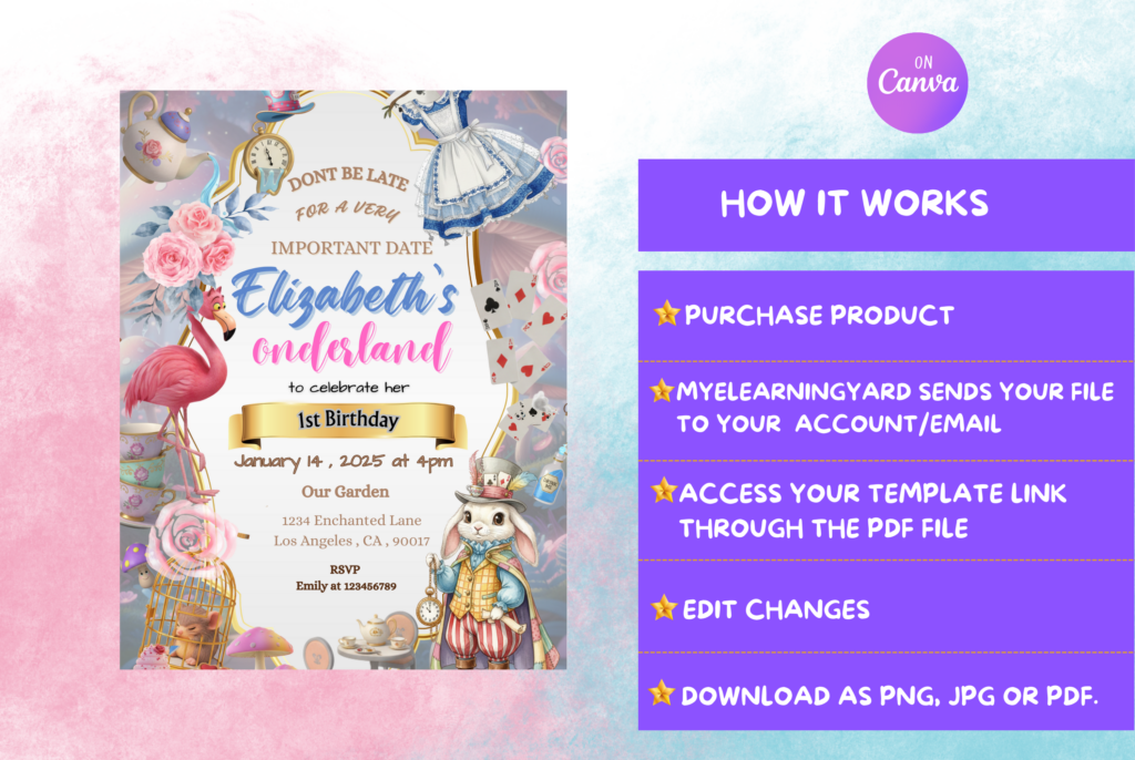 Onderland Birthday Party Invitation Flyer