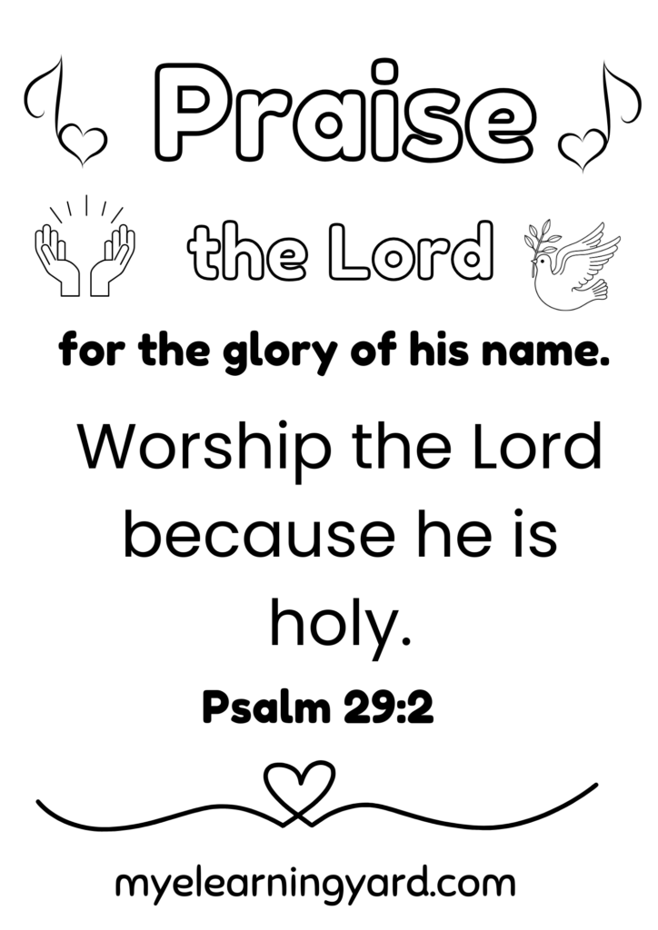 praise God worksheet