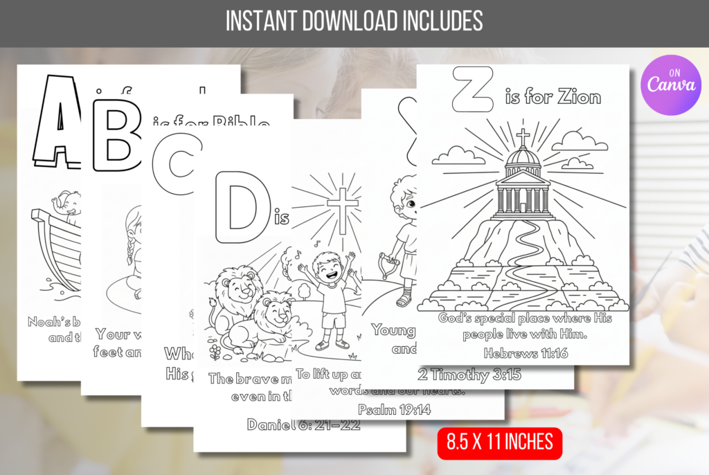 A to Z Bible Colouring book