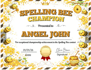 Spelling Bee Championship template