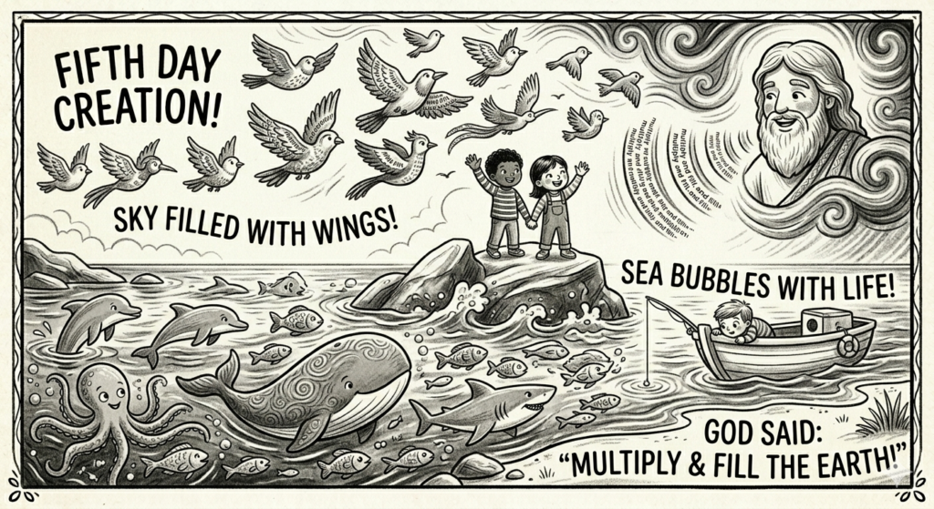 The Air and Seas creatures worksheet