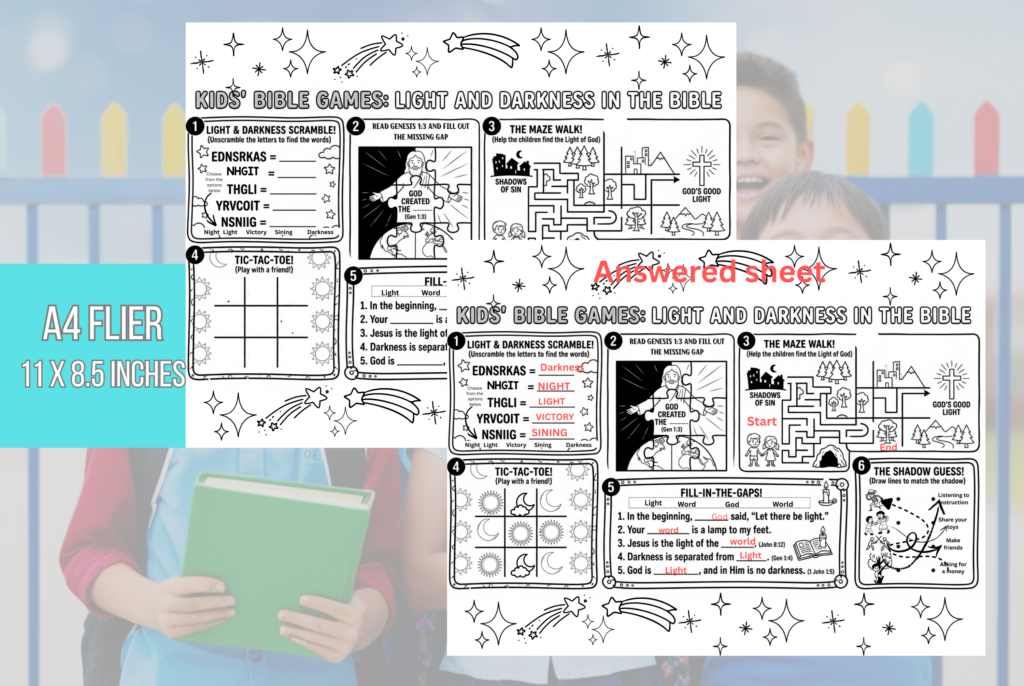 Genesis of Light and Darkness Worksheet
