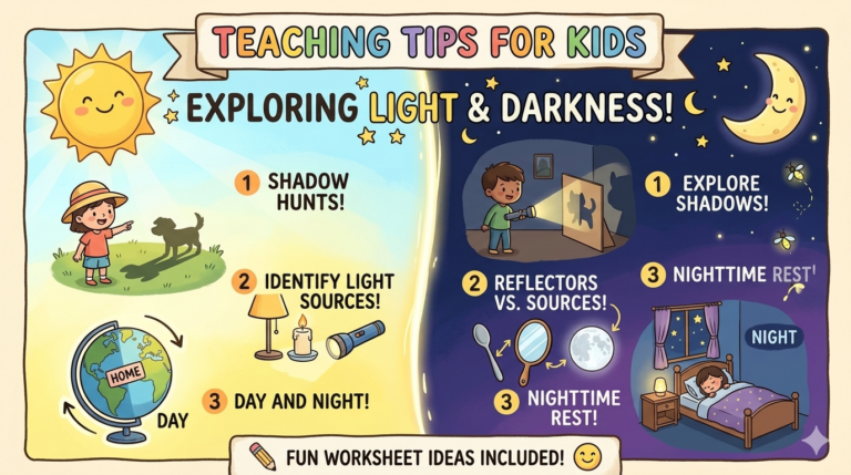 Guide for light and Darkness worksheet