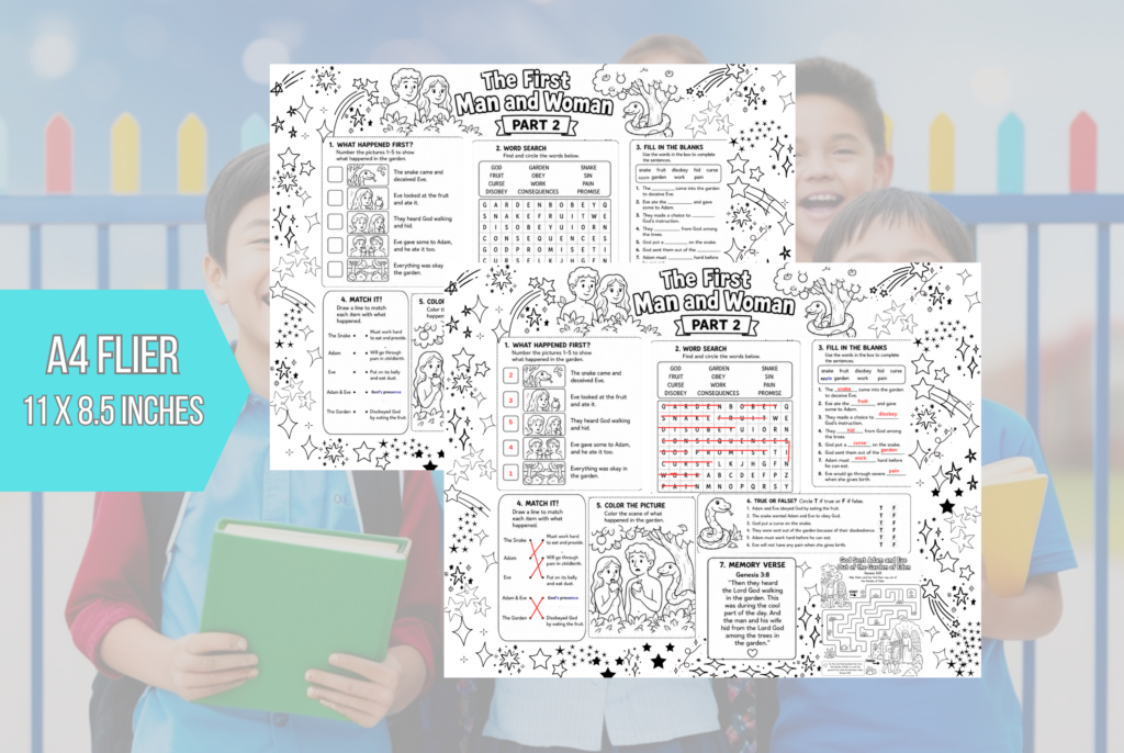 Adam and Eve worksheet