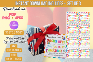 Knock Your Sock Off Flyer tag