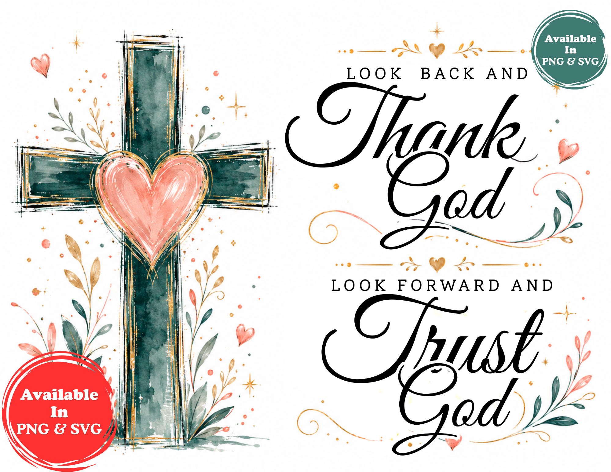 Look Back And Thank God PNG - Image 2