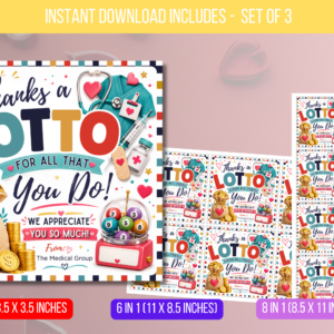 EDITABLE Nurse Thanks A Lotto Tag II