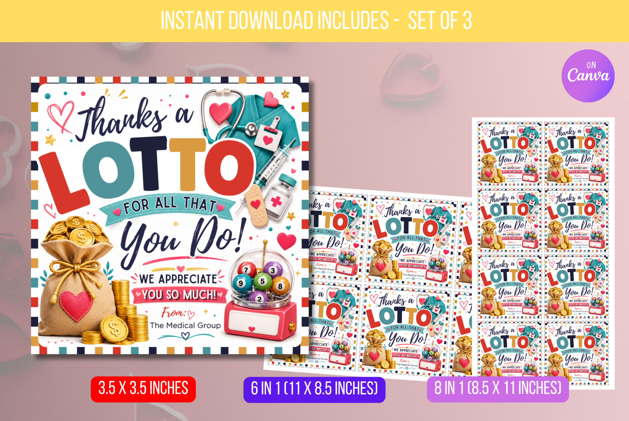 EDITABLE Nurse Thanks A Lotto Tag II