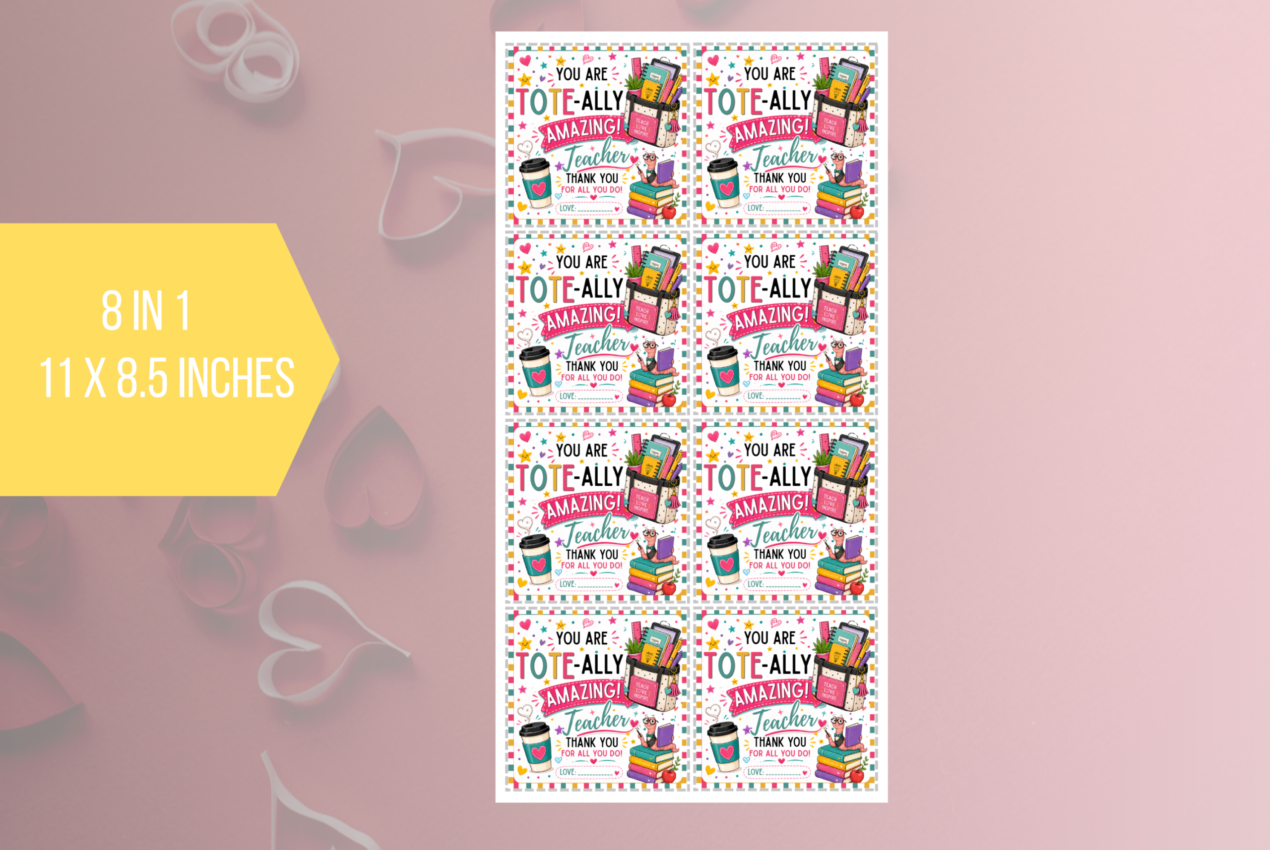 EDITABLE Tote-ally Amazing Tag, Teacher Gift Tag