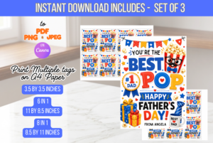You're the best pop Fathers day tag mockup