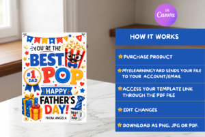 You're the best pop Fathers day tag mockup