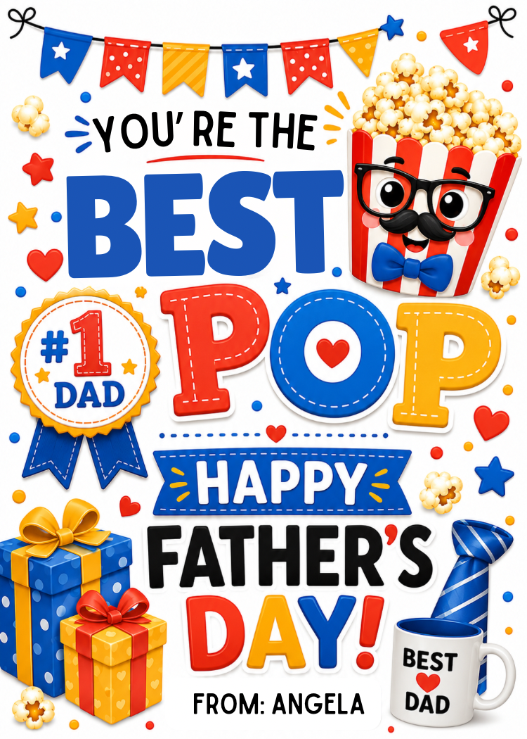 You're the best pop Fathers day tag