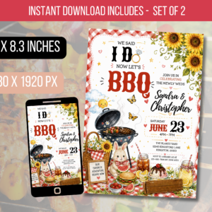 EDITABLE Summer BBQ Potluck Invite, BBQ Summer Party Invitation