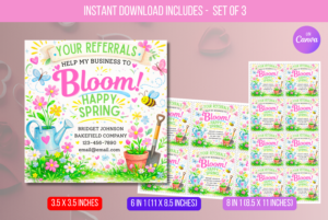 EDITABLE Bloom Referral Tag