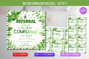 EDITABLE Compli-Mint Referral Tag