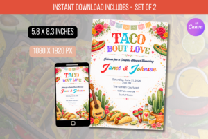 EDITABLE Taco Bout Love Invitation